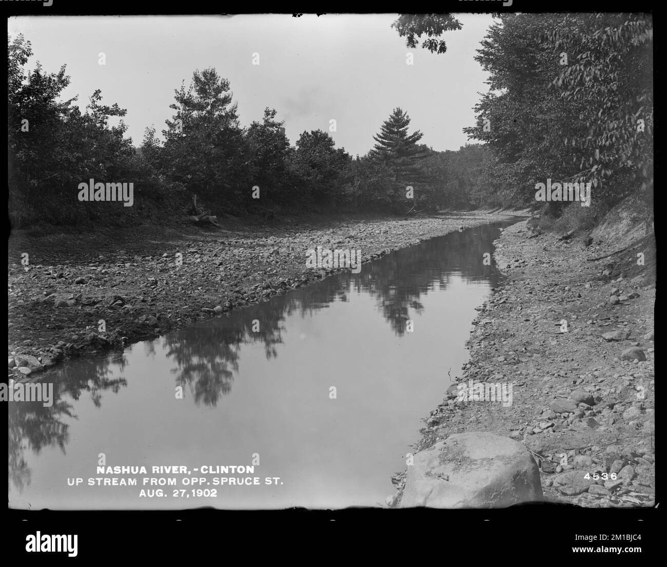 Wachusett Reservoir, Nashua River, upstream from opposite Spruce Street