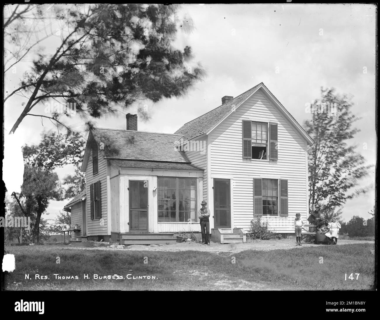 Wachusett Reservoir, Thomas H. Burgess' house, from the south, Clinton