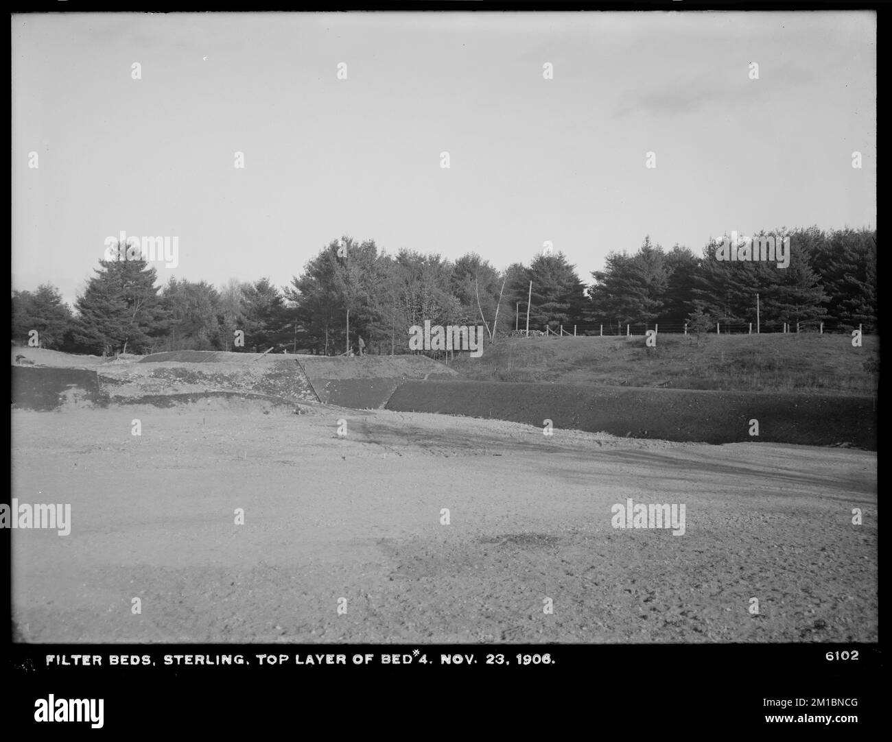 Wachusett Reservoir, top layer of Filterbed No. 4, Sterling, Mass
