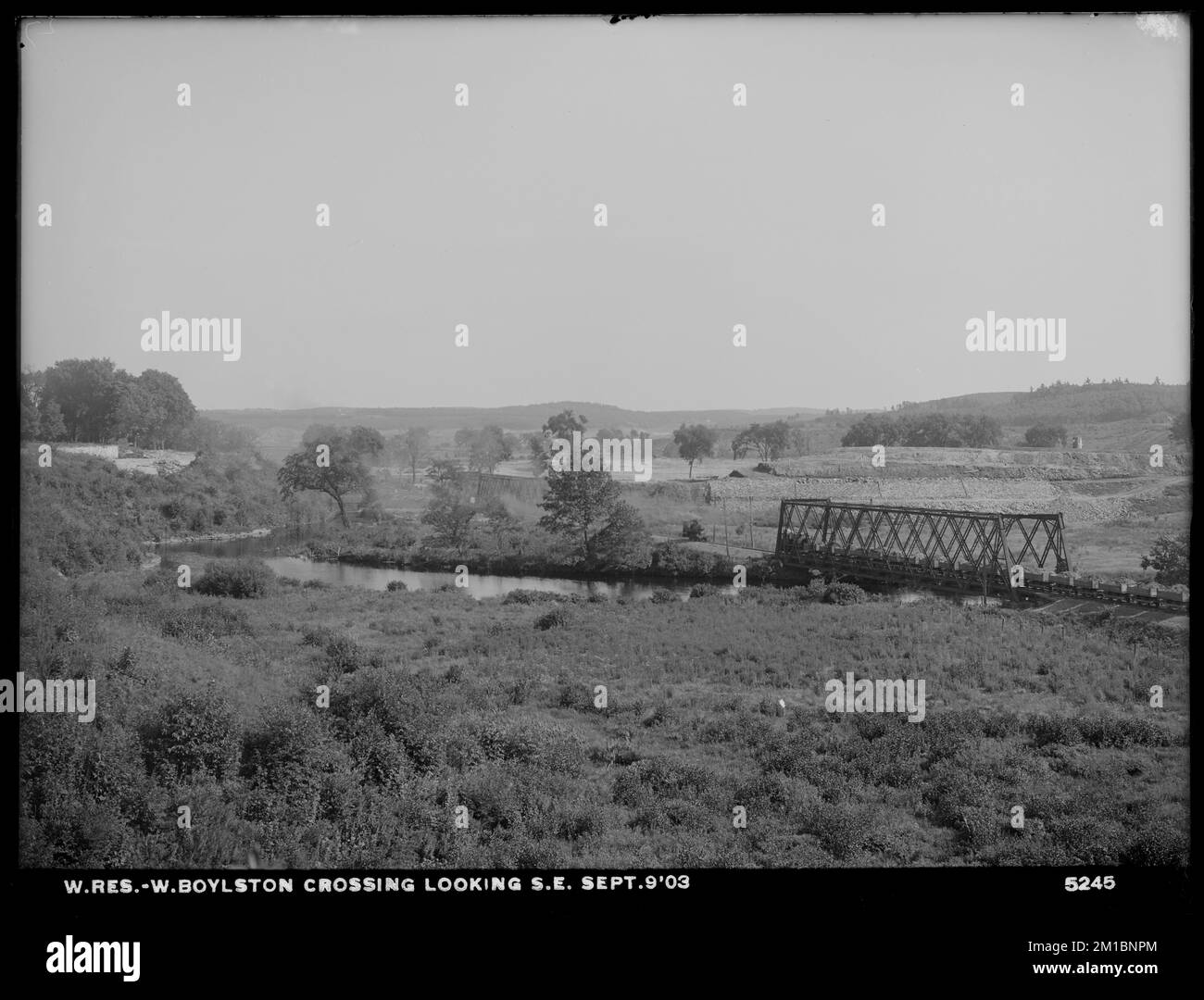 Wachusett Reservoir, West Boylston crossing looking southeast, West
