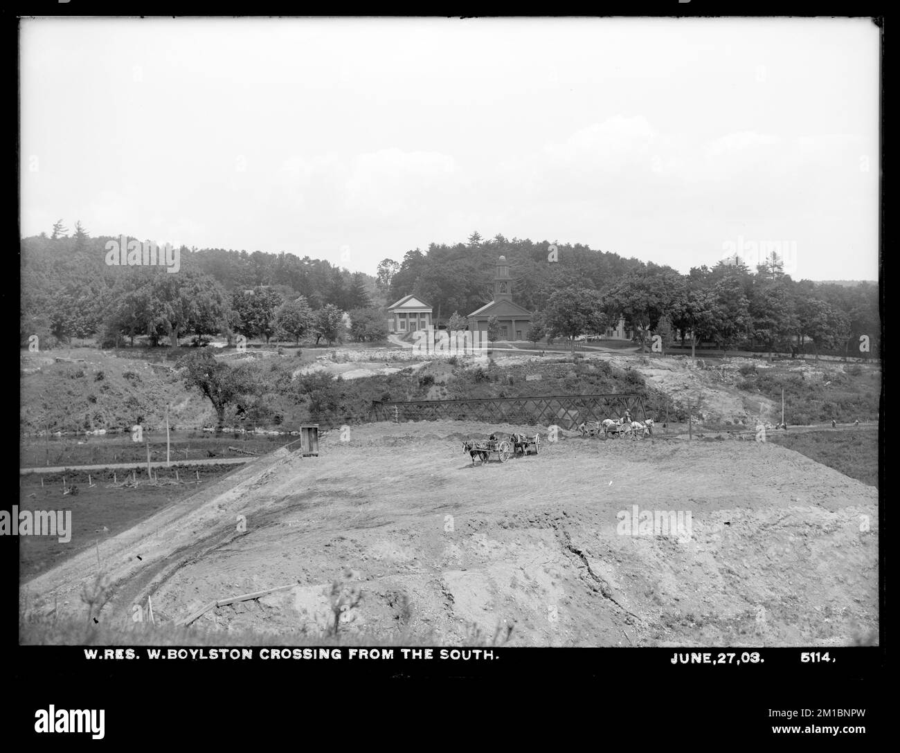Wachusett Reservoir, West Boylston crossing from the south, West