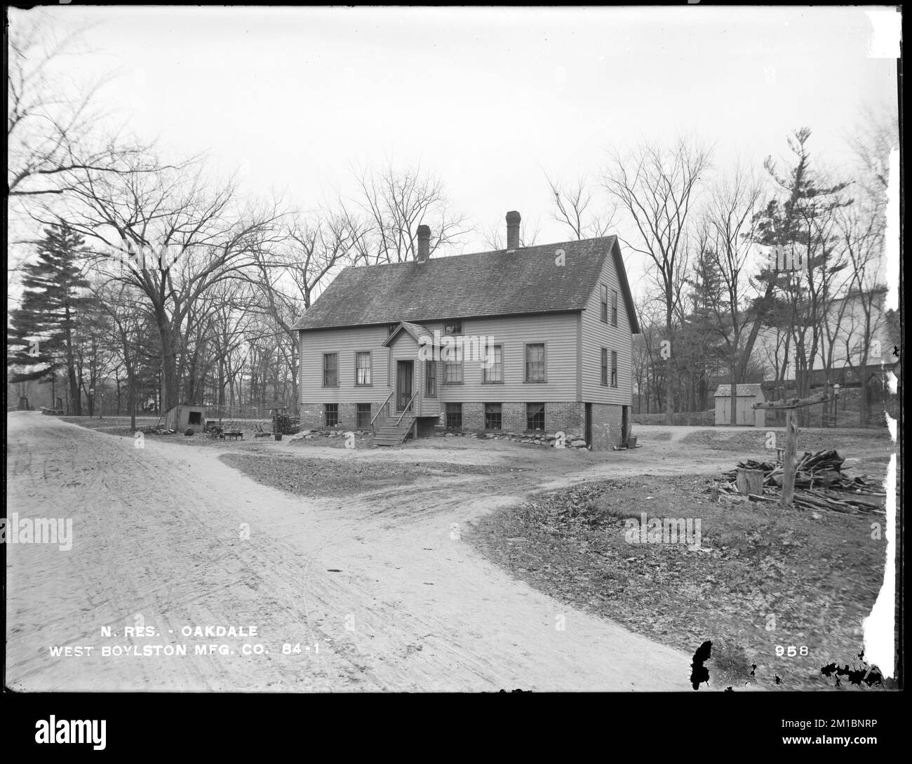 Wachusett Reservoir, West Boylston Manufacturing Company's house, at