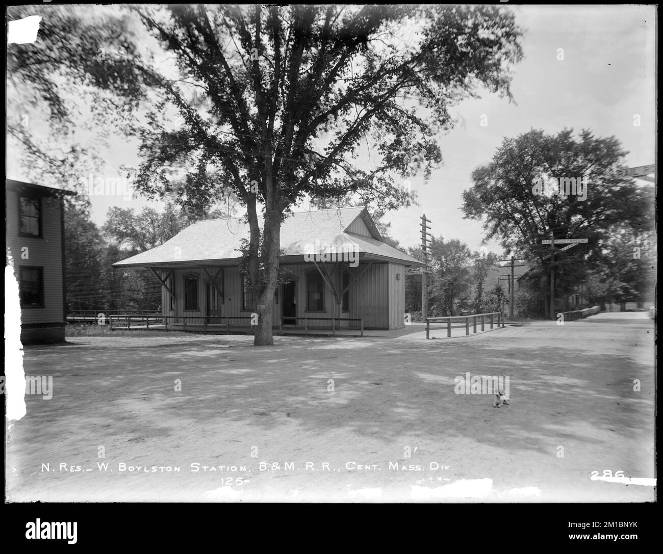 Wachusett Reservoir, West Boylston Station, Boston & Maine Railroad