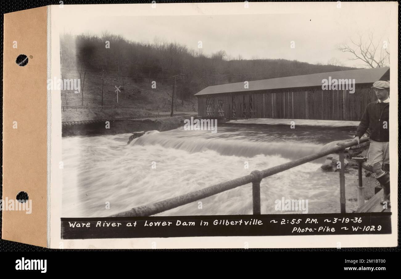 Ware River at lower dam, Gilbertville, Hardwick, Mass., 255 PM, Mar