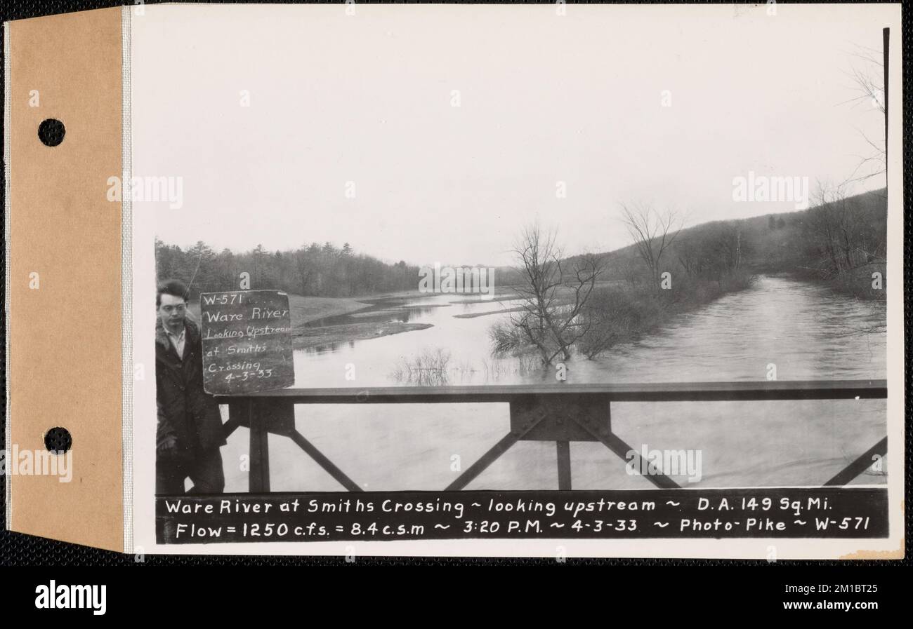 Ware River at Smiths Crossing, looking upstream, drainage area 149