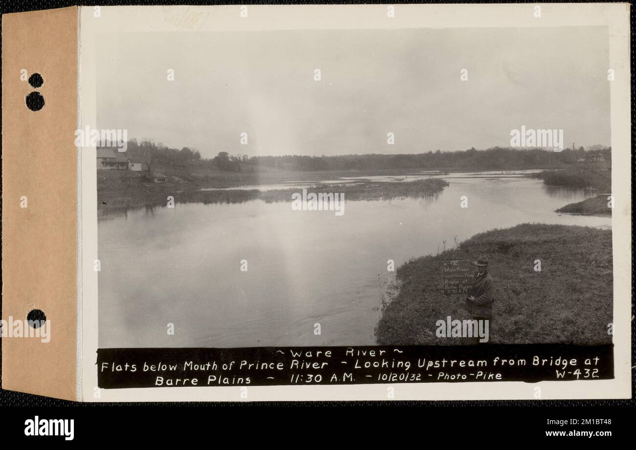 Ware River, flats below mouth of Prince River, looking upstream from