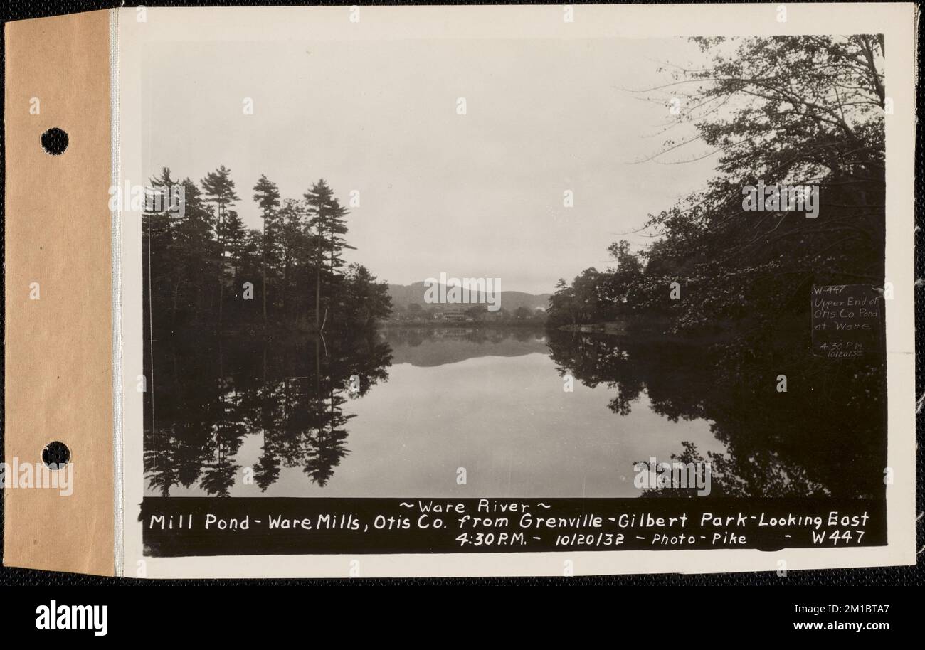 Ware River, mill pond, Ware Mills, Otis Co. from Grenville, Gilbert