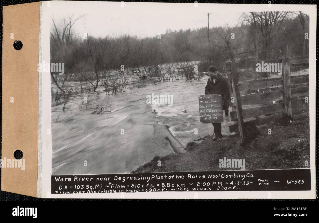 Ware River near degreasing plant of the Barre Wool Combing Co