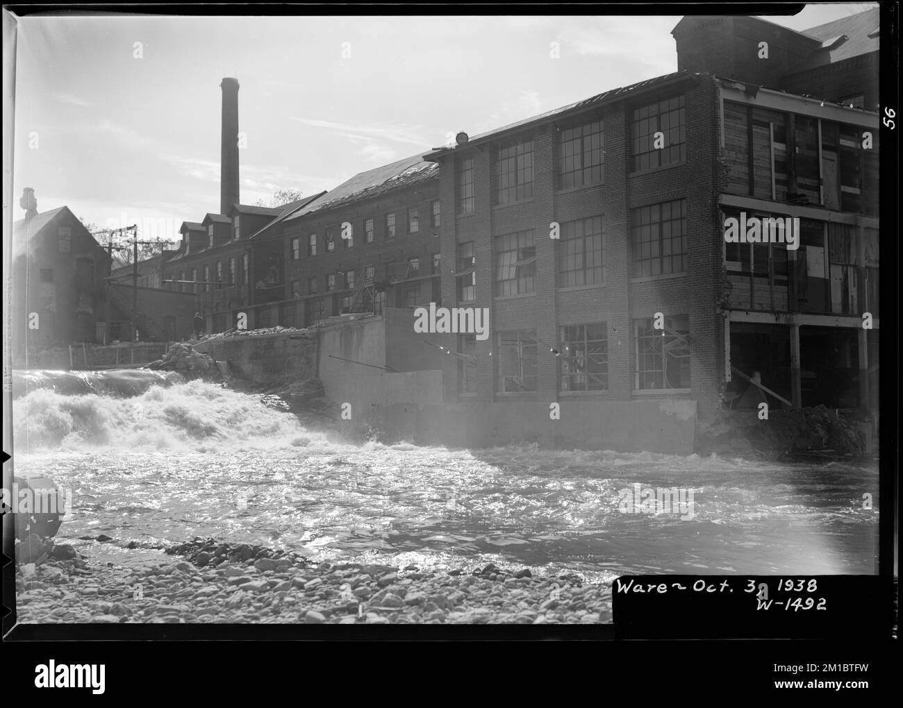 Ware Woolen Co., and part of dam, Ware, Mass., Oct 3, 1938 , New