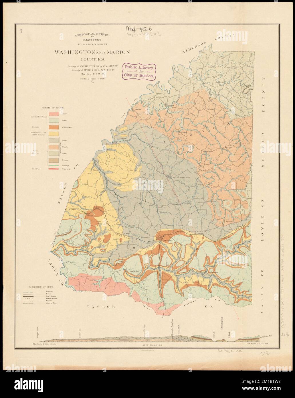 Washington and Marion counties , Geology, Kentucky, Washington County