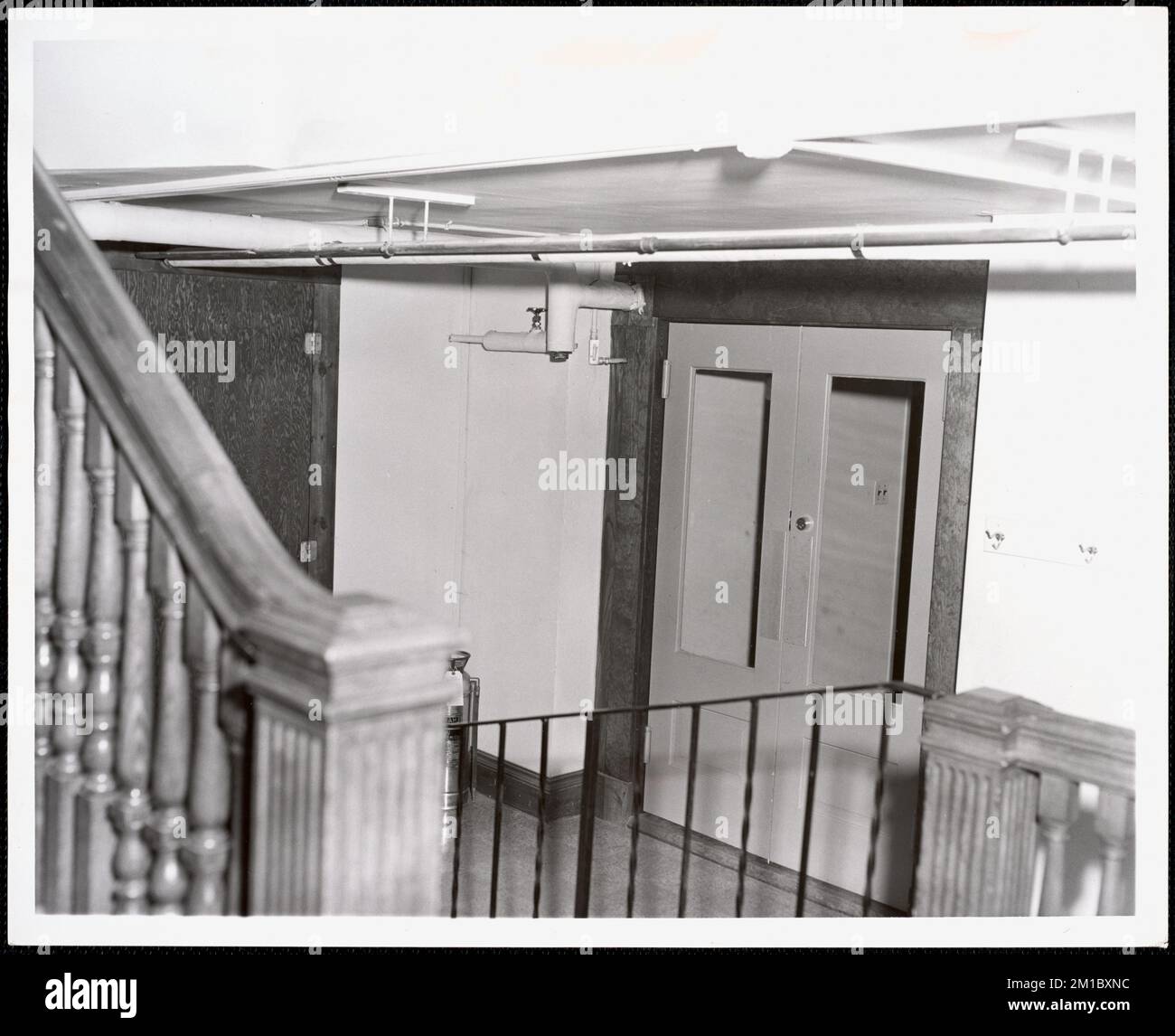 Wayland Library, basement door , Public libraries, Doors & doorways