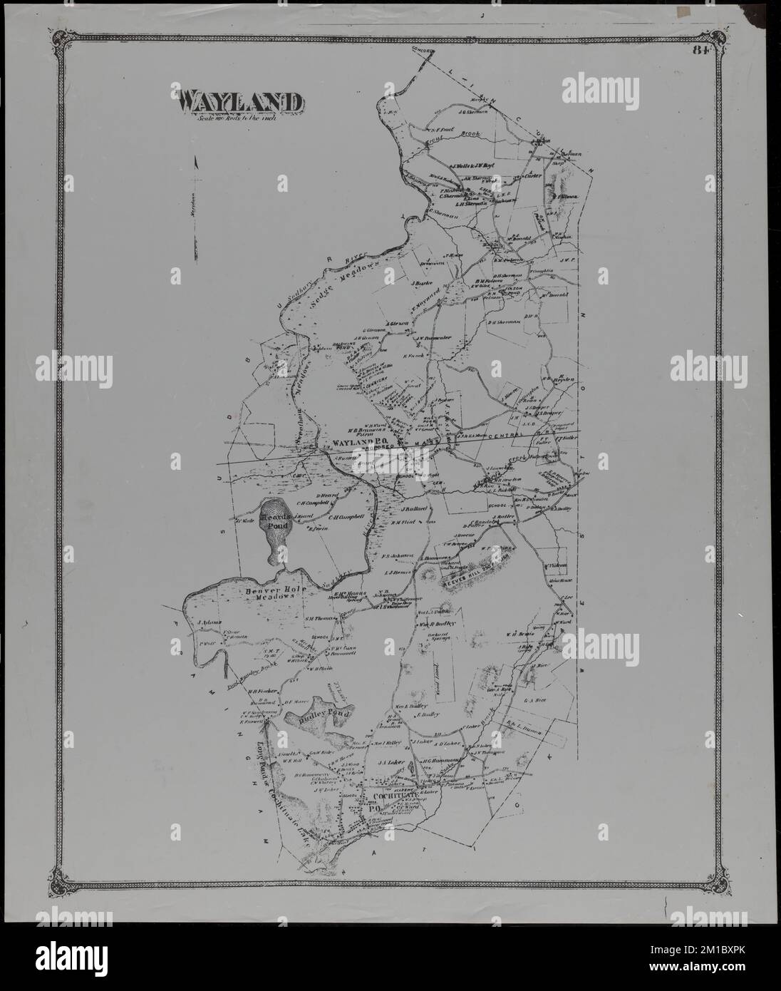 Wayland Massachusetts map ,. Wayland Historical Maps and Plans Stock
