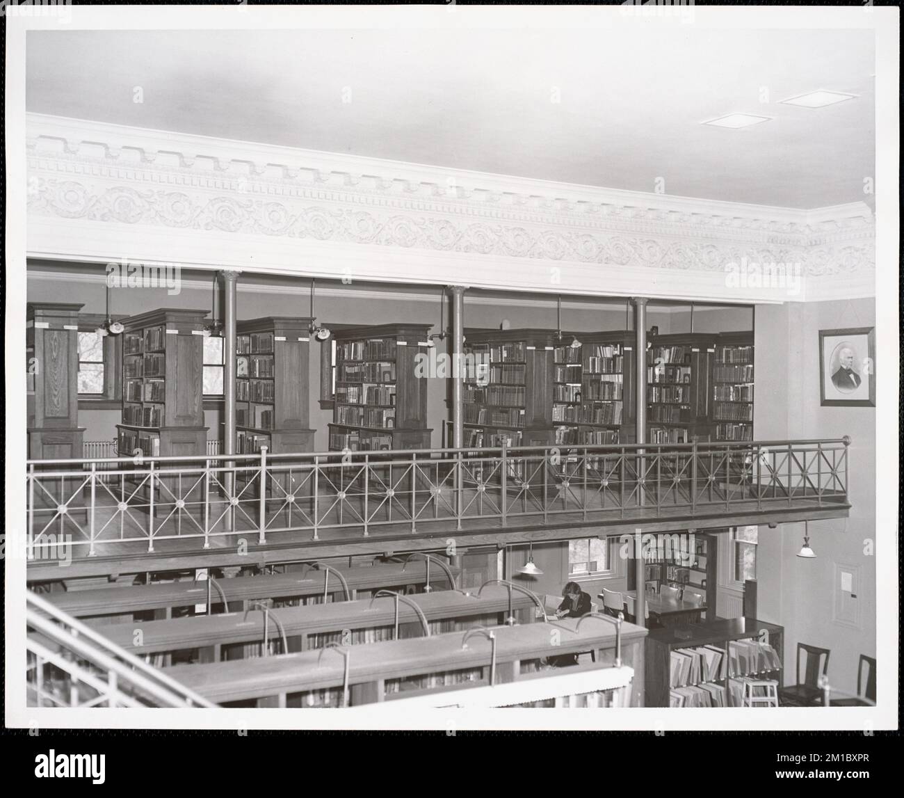 Wayland Library, upper east stacks , Public libraries, Bookcases