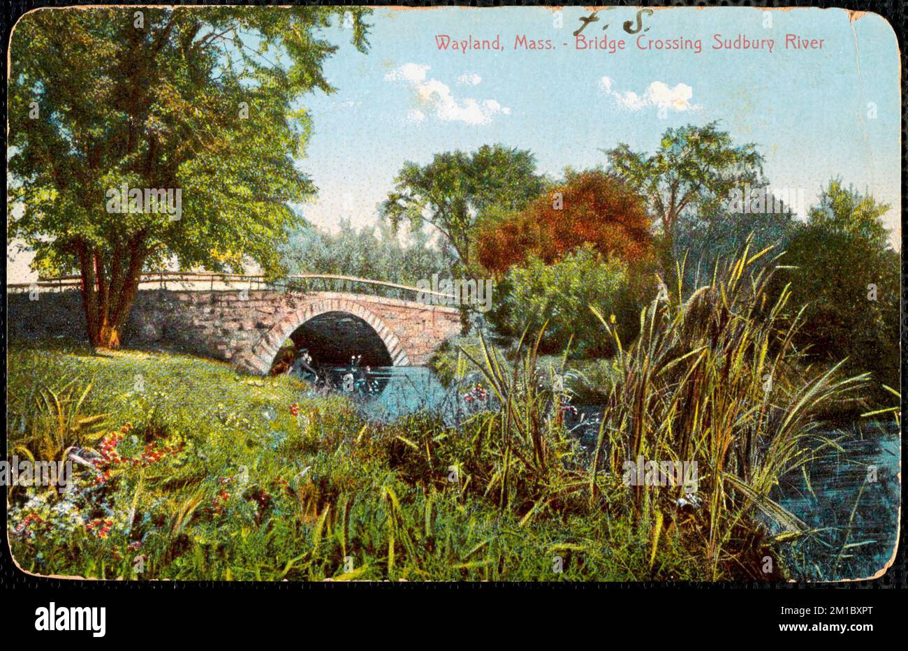 Wayland, Mass. Bridge crossing Sudbury River , Stone bridges, Rivers