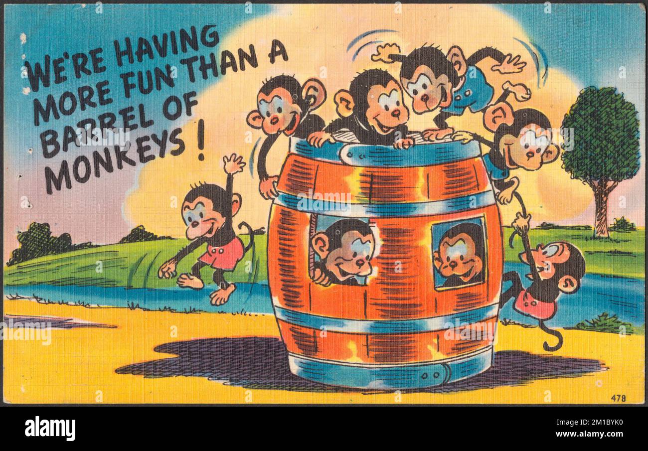 barrel of monkey clipart