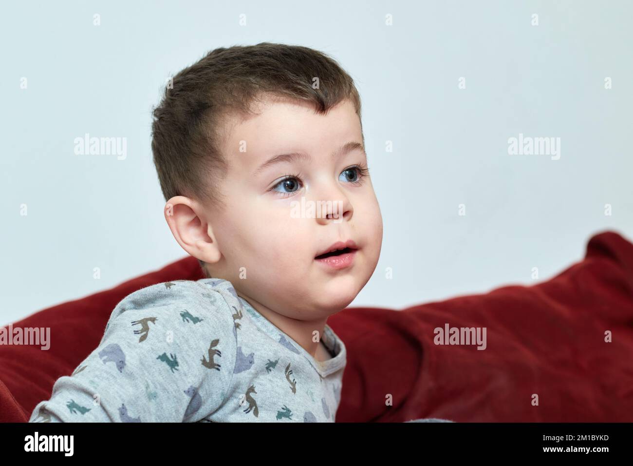 Young boy at home hi-res stock photography and images - Alamy