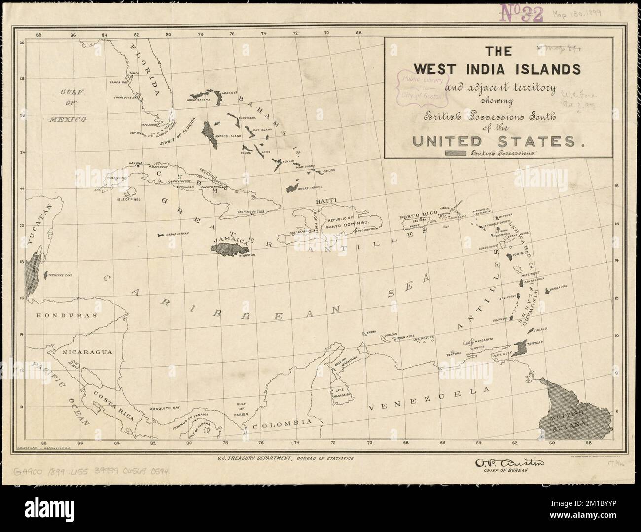 The West India Islands and adjacent territory showing British