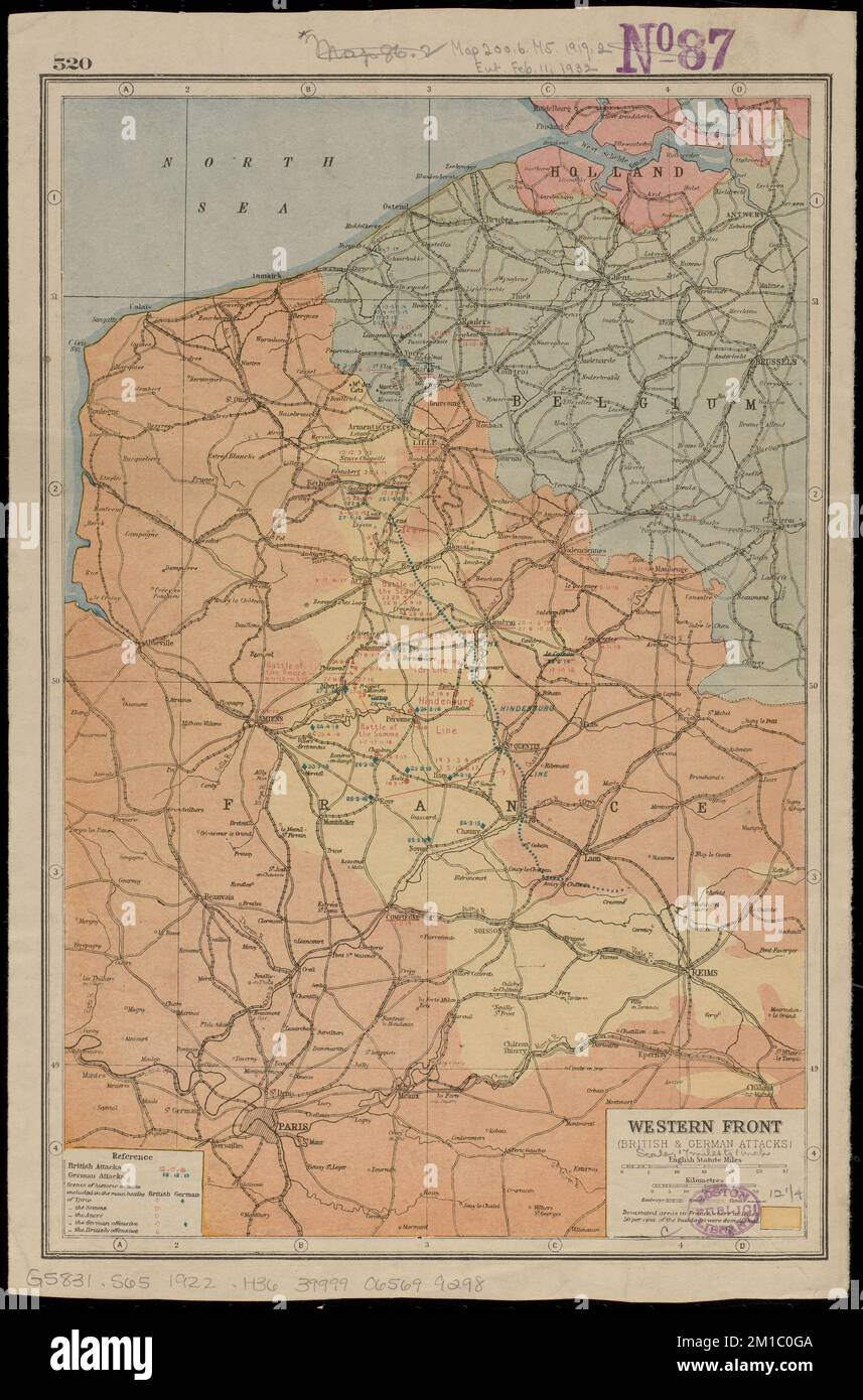 Western Front British amp German - Western Front British German Attacks World War 1914 1918 Maps France Maps Norman B Leventhal Map Center Collection 2M1C0GA 