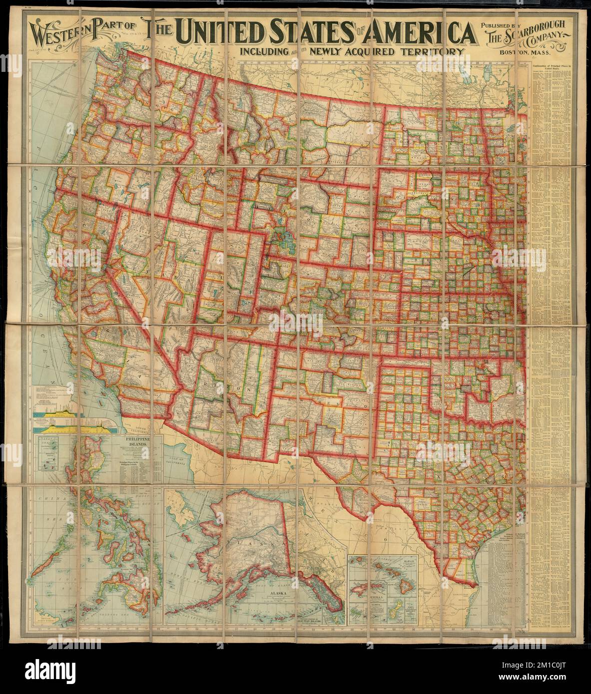 Western part of the United States of America including all its newly
