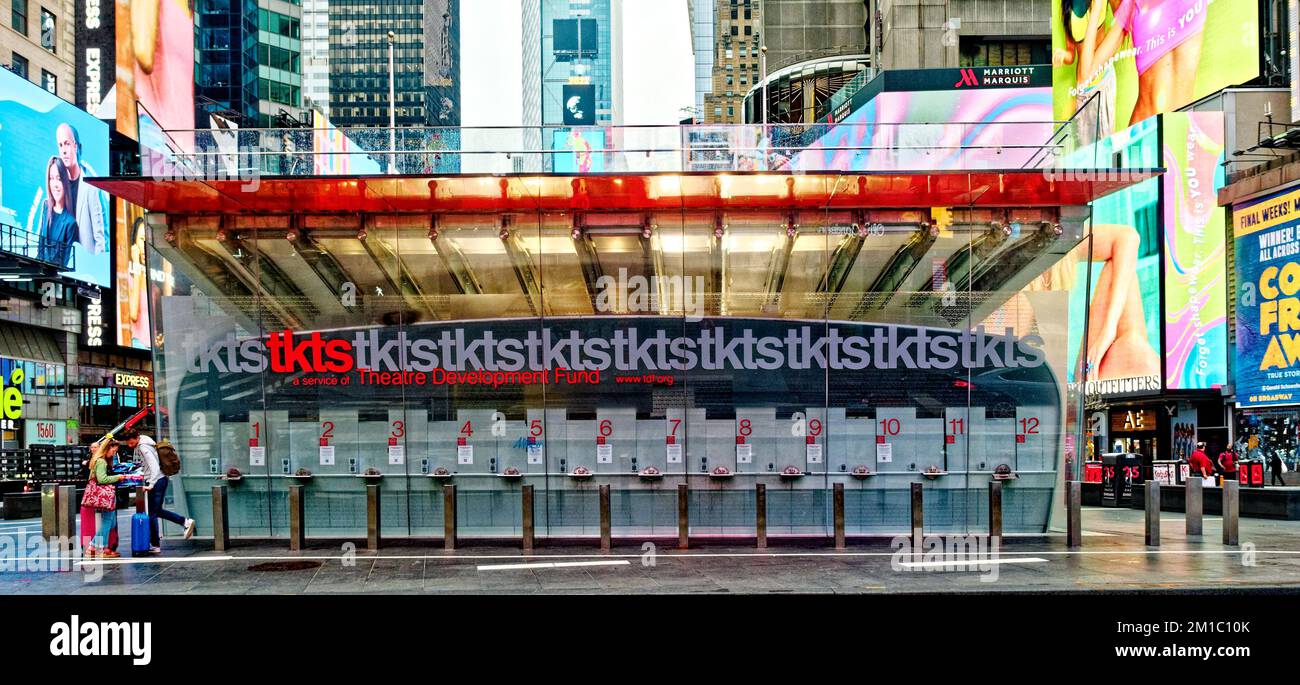 Broadway Ticket Booth at Times Square Stock Photo Alamy