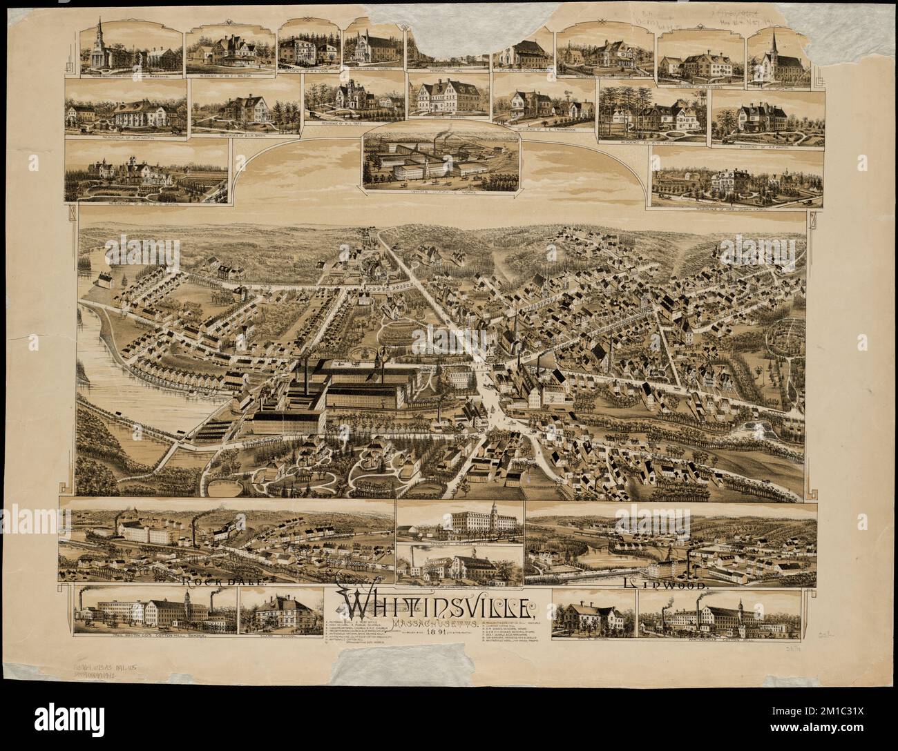 Whitinsville, Massachusetts 1891 , Whitinsville Mass., Aerial views
