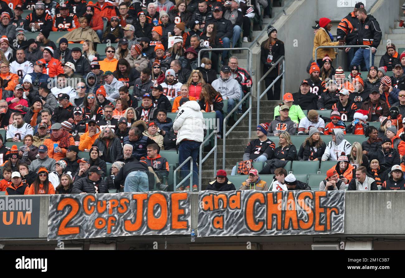 Cincinnati, United States. 11th Dec, 2022. Cincinnati Bengals fans show their support for their team before the game against the Cleveland Browns at Paycor Stadium on Sunday, December 11, 2022 in Cincinnati. Ohio Photo by John Sommers II/UPI Credit: UPI/Alamy Live News Stock Photo