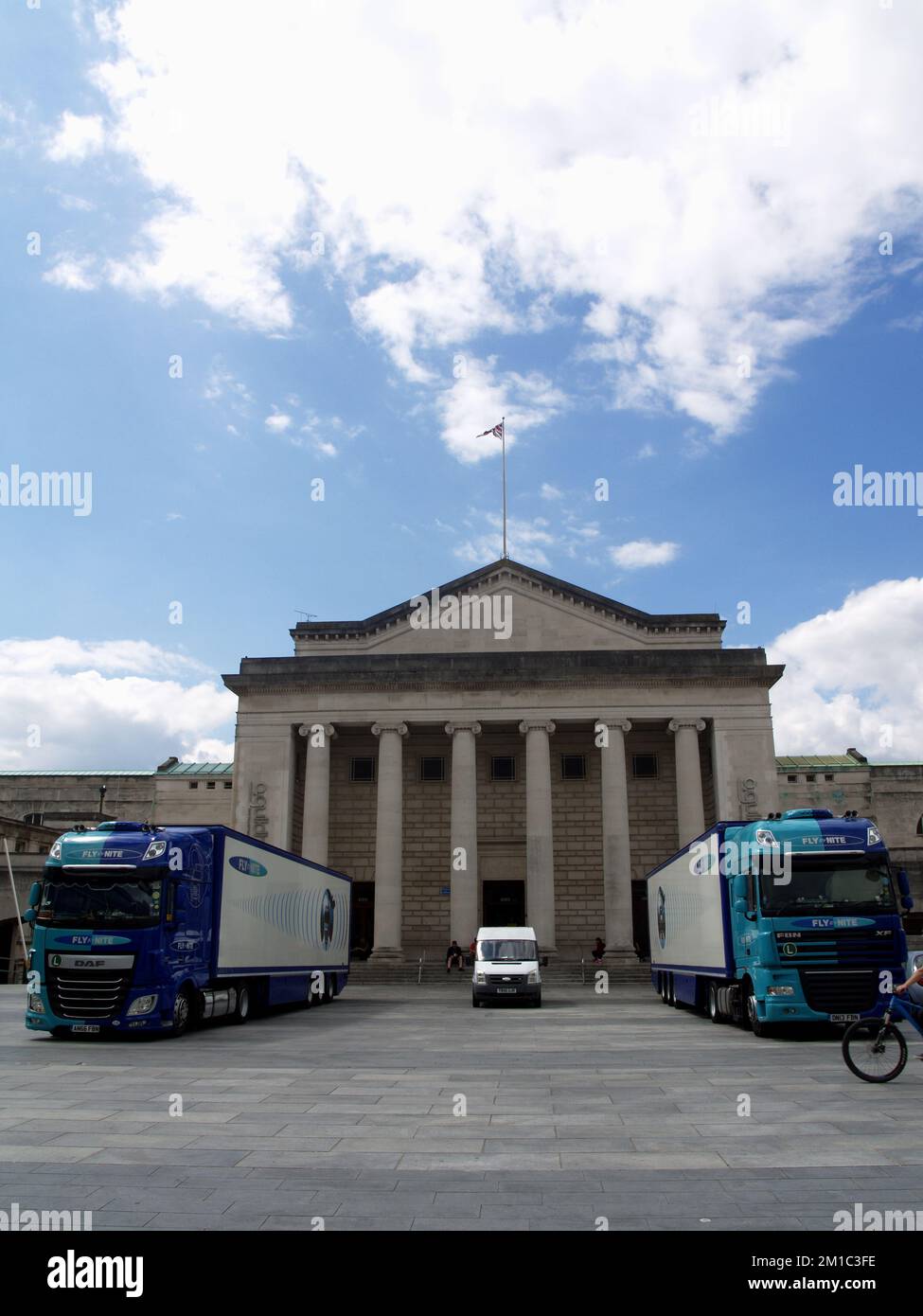 O2 Guildhall Southampton Layout Two large equipment trucks at Southampton O2 Guildhall, before a Manic ...
