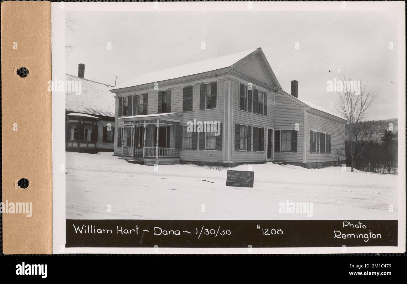 William Hart, house, North Dana, Dana, Mass., Jan. 30, 1930 : Parcel no. 471-41, Nellie M. Hart estate , waterworks, reservoirs water distribution structures, real estate, residential structures Stock Photo