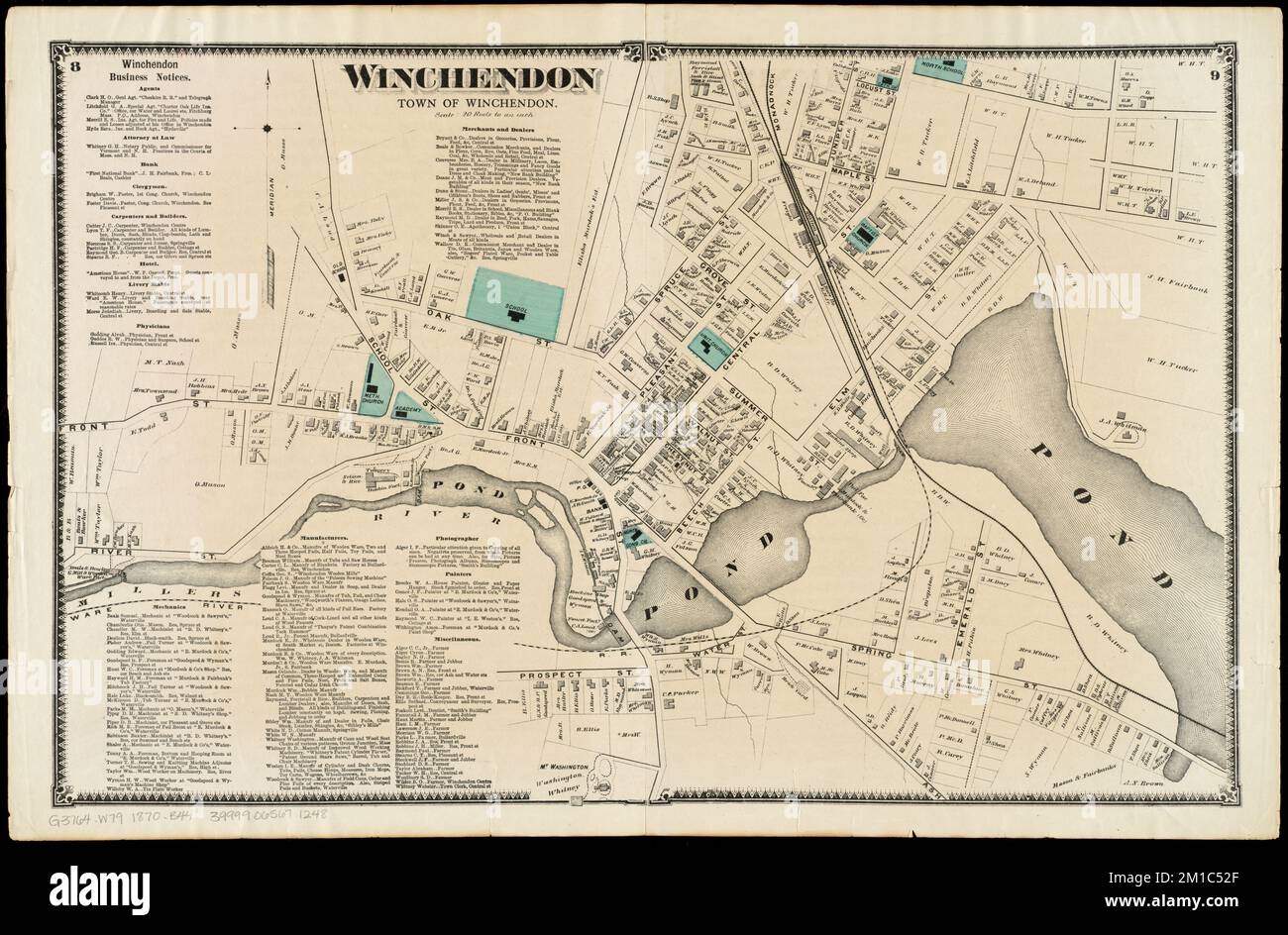 Winchendon , Landowners, Massachusetts, Winchendon Town, Maps