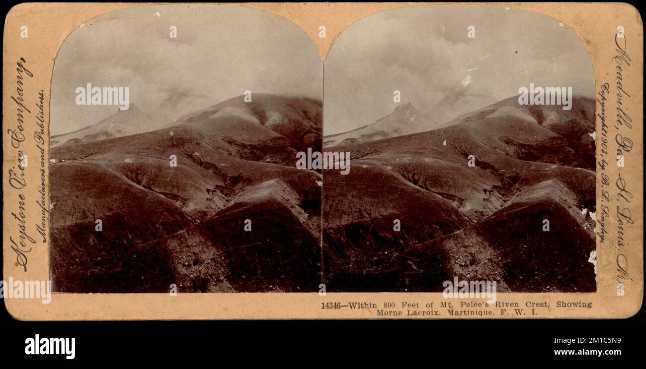 Within 800 feet of Mt. Pelée's riven crest, showing Morne Lacroix ...