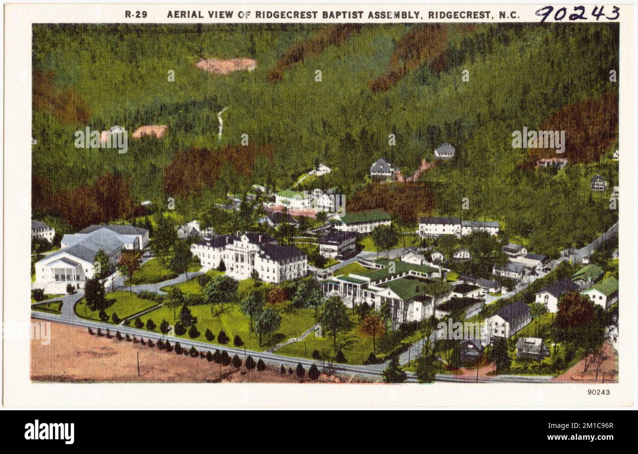 Aerial view of Ridgecrest Baptist Assembly, Ridgecrest, N.C