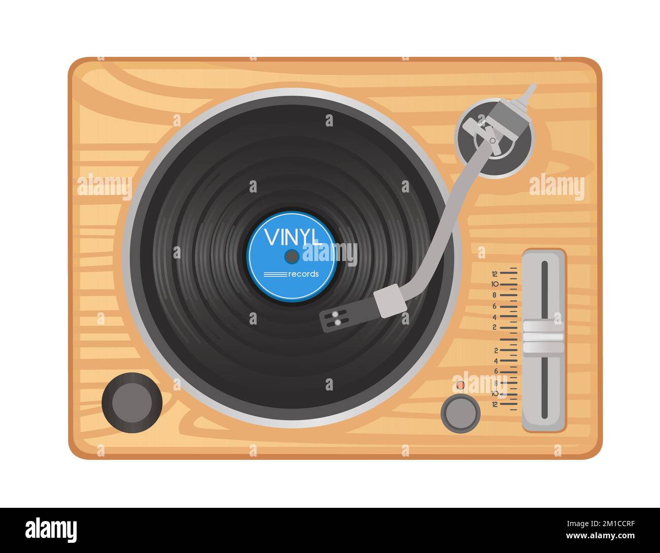 Vinyl record player retro design sound equipment vector illustration isolated on white
