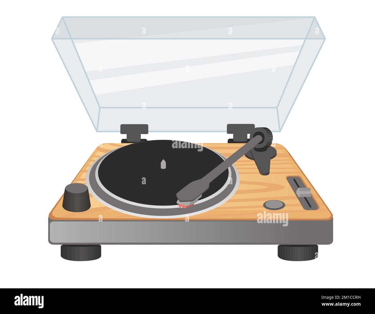 Vinyl record player retro design sound equipment vector illustration isolated on white