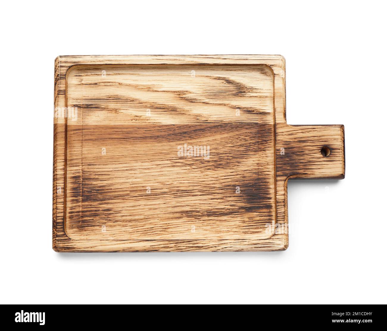 Wooden cutting board isolated on white background Stock Photo - Alamy