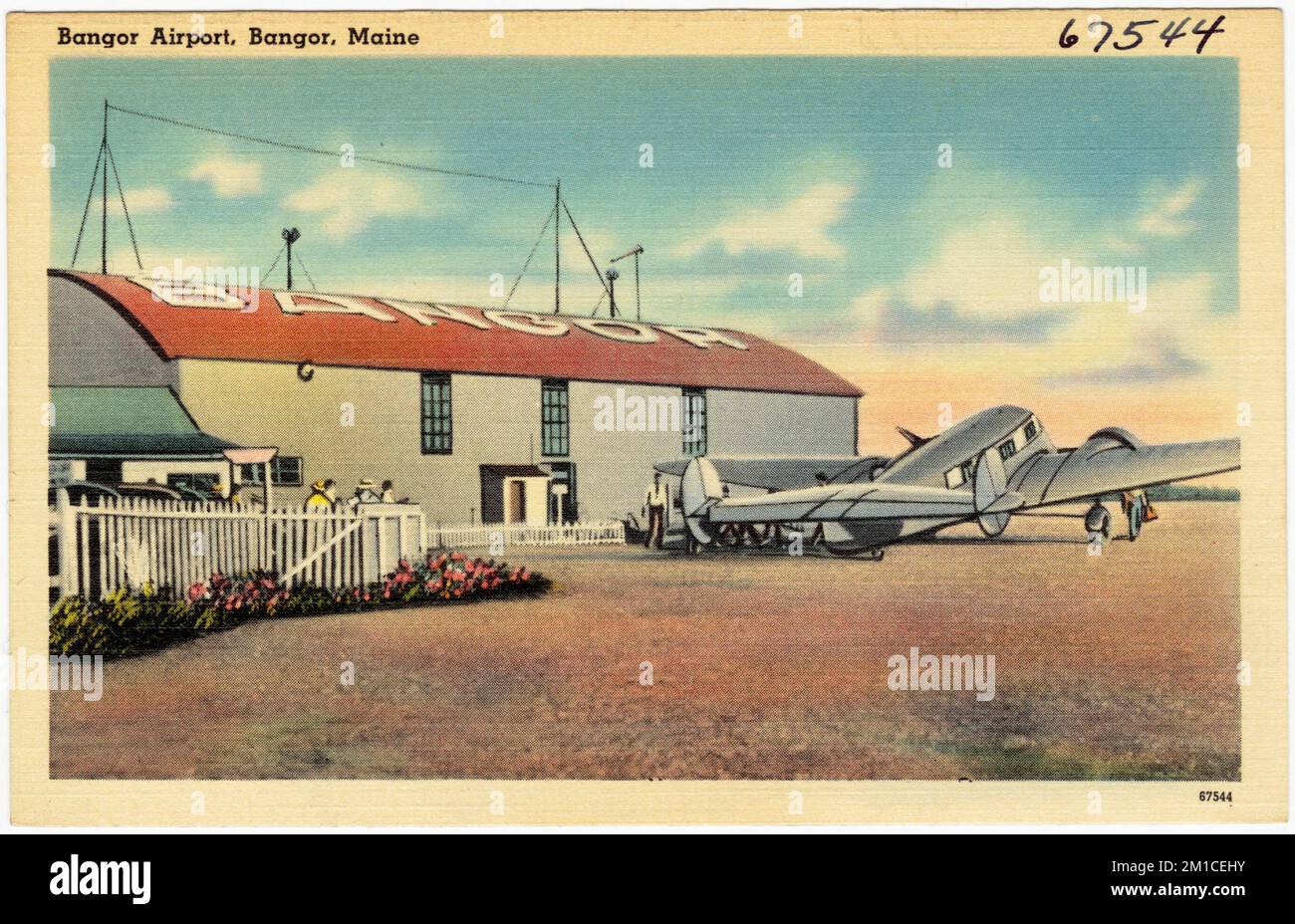Bangor Airport, Bangor, Maine , Airports, Tichnor Brothers Collection
