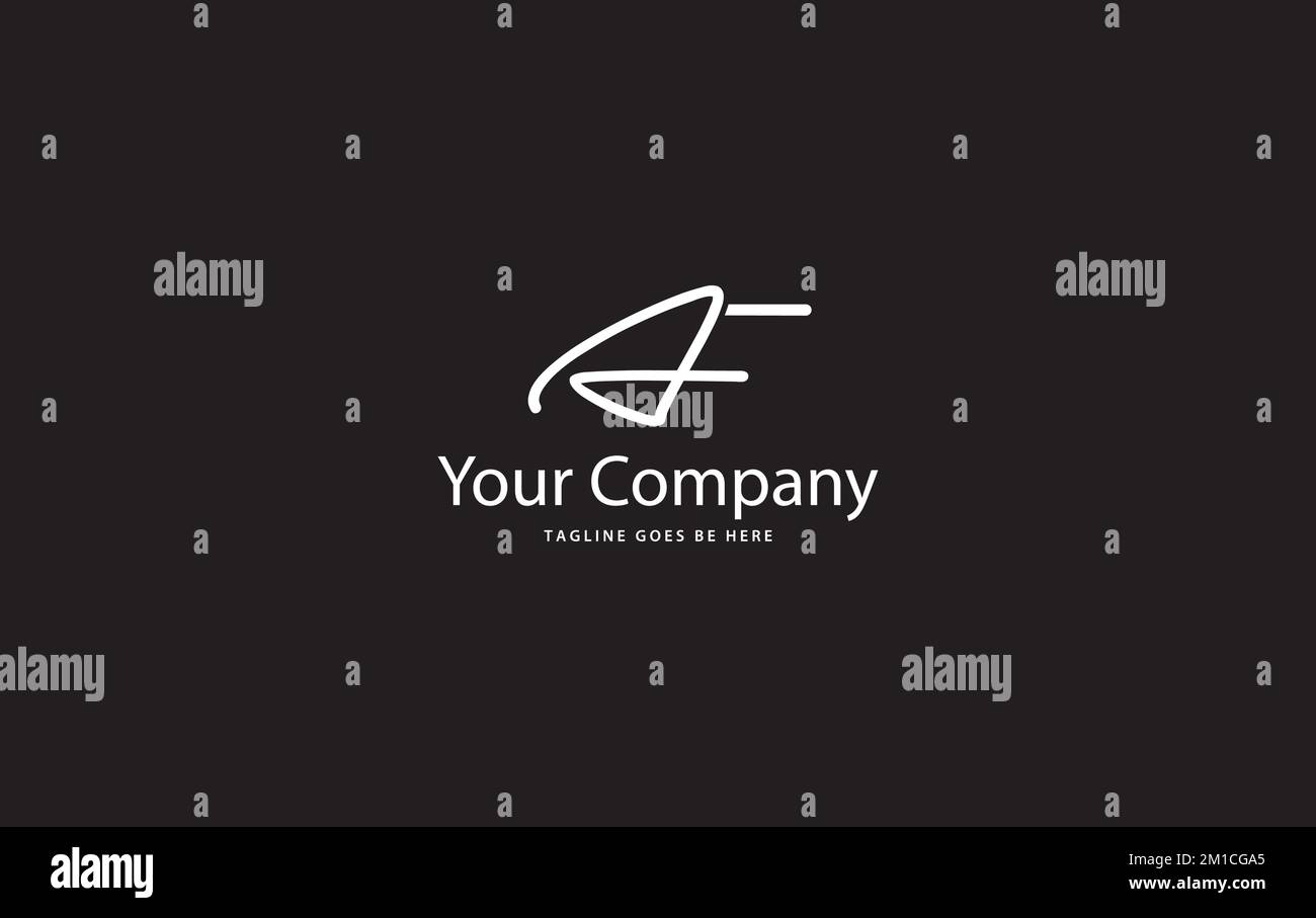 Brand logo letter icon and simple elegant flat symbol logo design vector brand icon letter AF Stock Vector