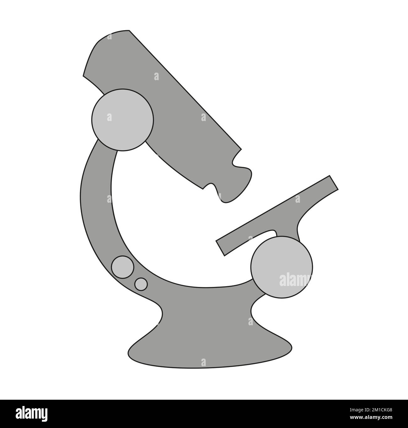 Microscope illustration vector. Chemistry, pharmaceutical, microbiology