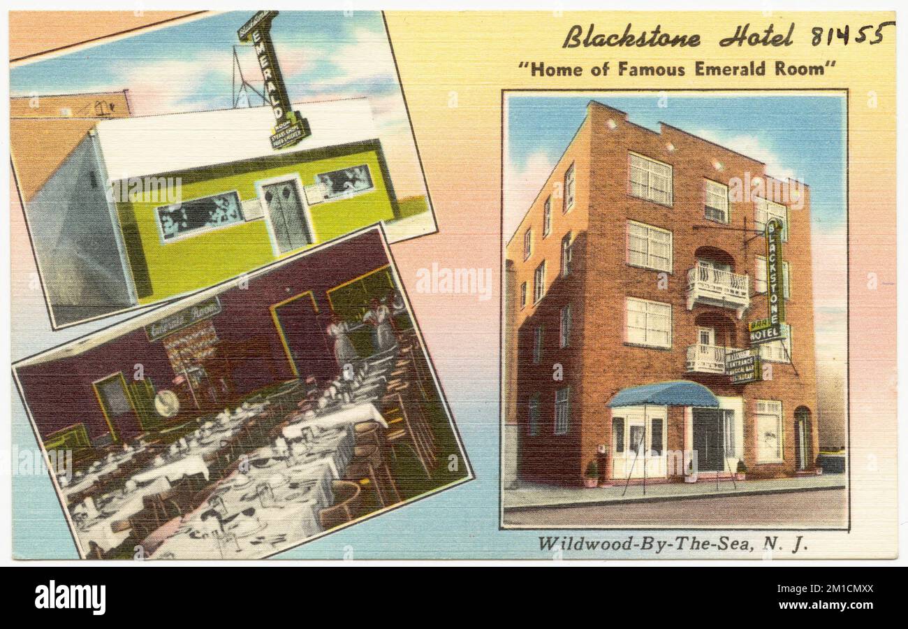 Blackstone Hotel 'Home of Famous Emerald Room', WildwoodbytheSea, N