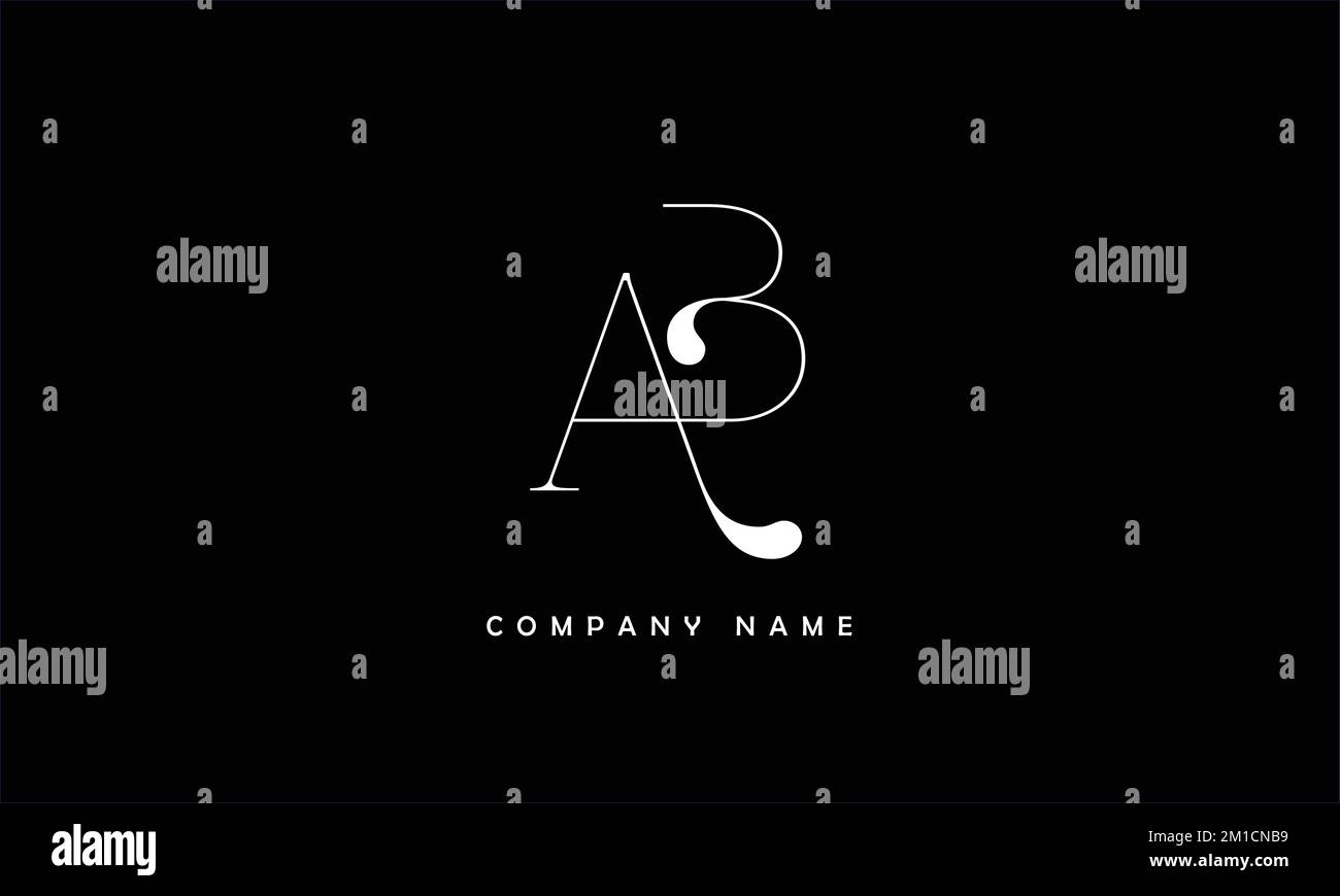AB, BA Abstract Letters Logo Monogram Stock Vector