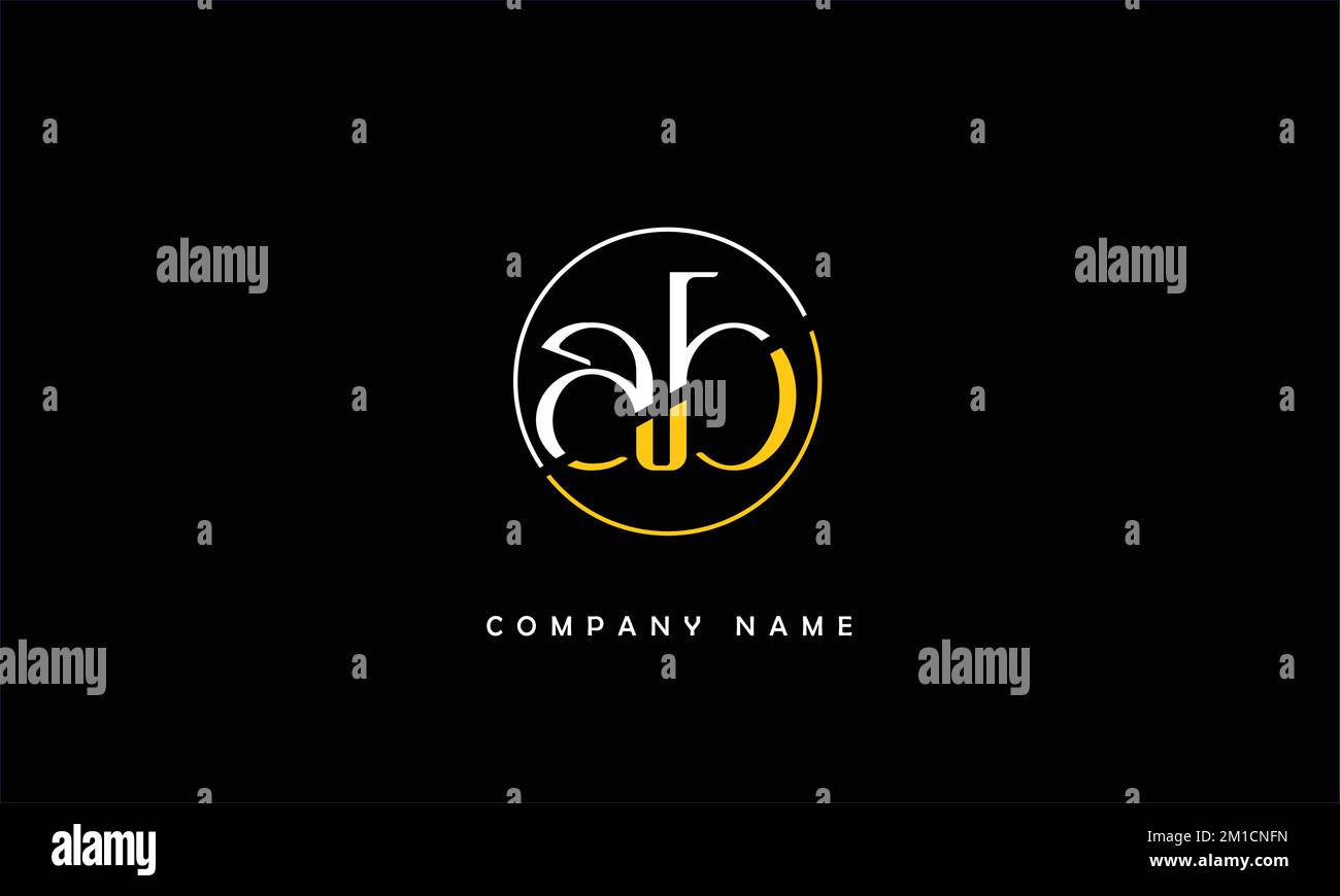 AB, BA Abstract Letters Logo Monogram Stock Vector