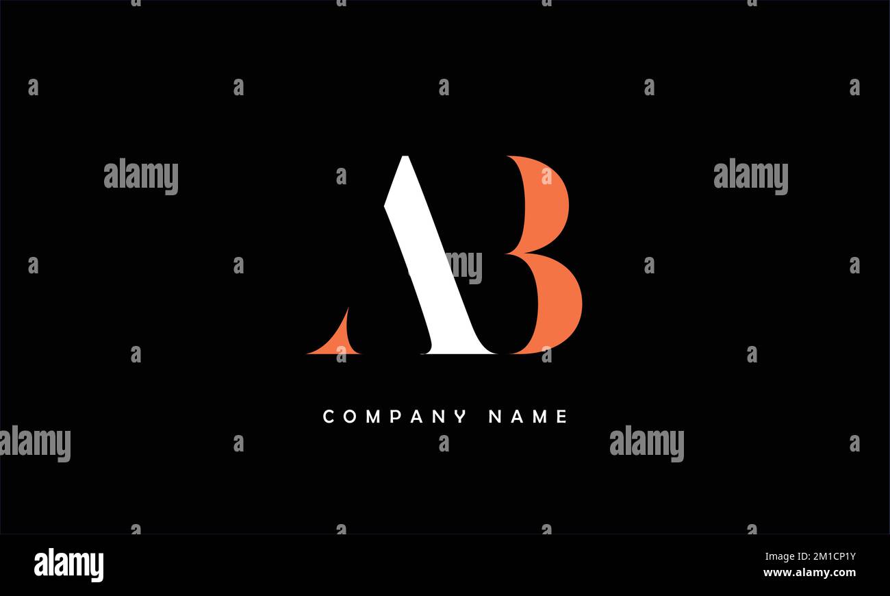 AB, BA Abstract Letters Logo Monogram Stock Vector