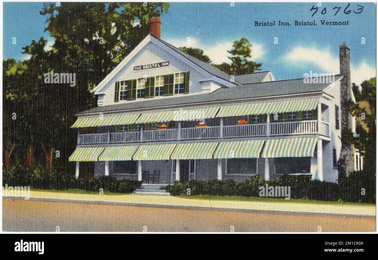 Bristol Inn, Bristol, Vermont , Motels, Tichnor Brothers Collection, postcards of the United
