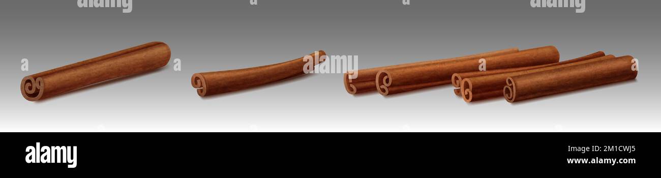 Cinnamon sticks, brown spice rolls, flavored condiment for cooking ...