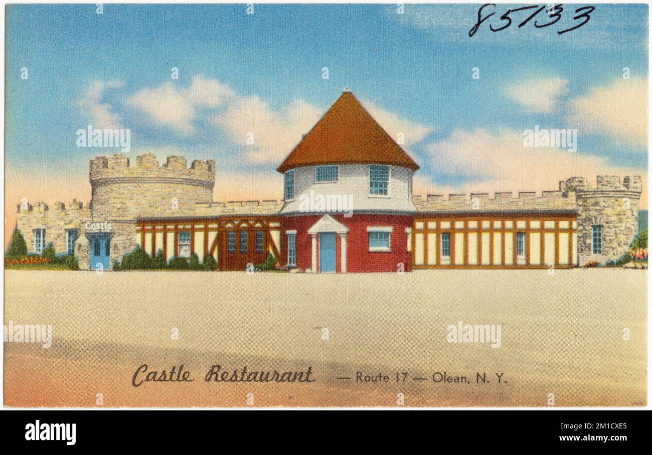 Castle Restaurant Route 17 Olean, N. Y. , Restaurants, Tichnor