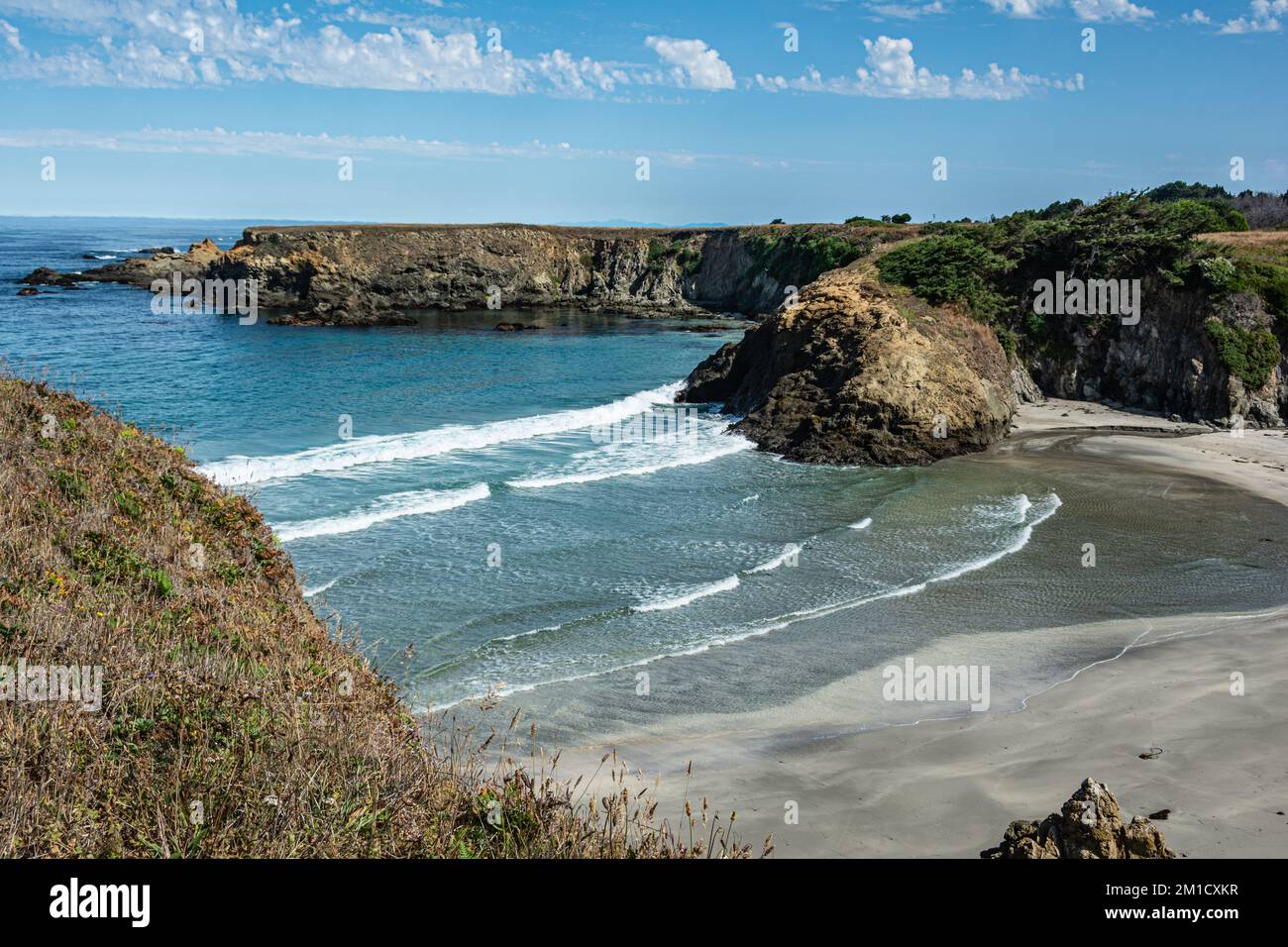 Rocks and ocean in front of Fort Bragg, California, USA Stock Photo Alamy