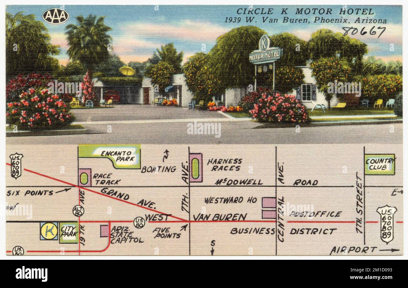 Circle K Motor Hotel, 1939 W. Van Buren, Phoenix, Arizona , Motels