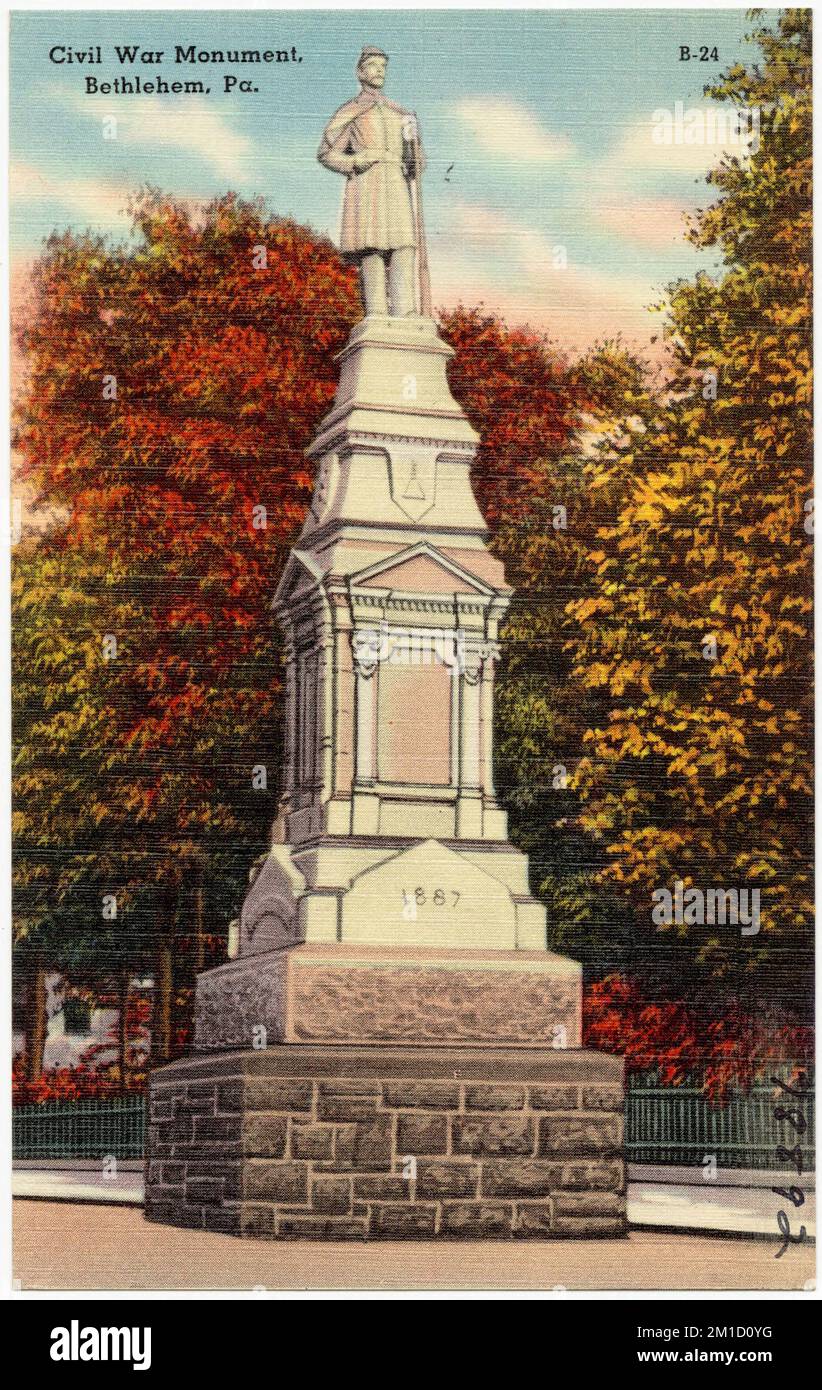 Civil War Monument, Bethlehem, Pa. , Monuments & memorials, Tichnor Brothers Collection