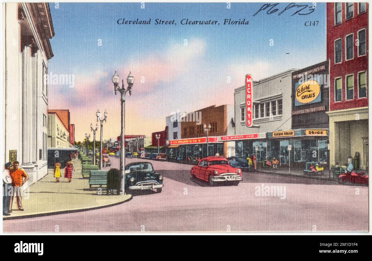 Cleveland Street Clearwater Florida Cities towns Tichnor