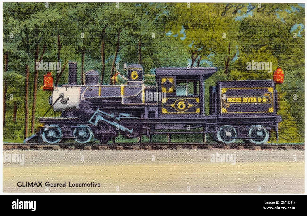 Climax Geared , Tichnor Brothers Collection, postcards of