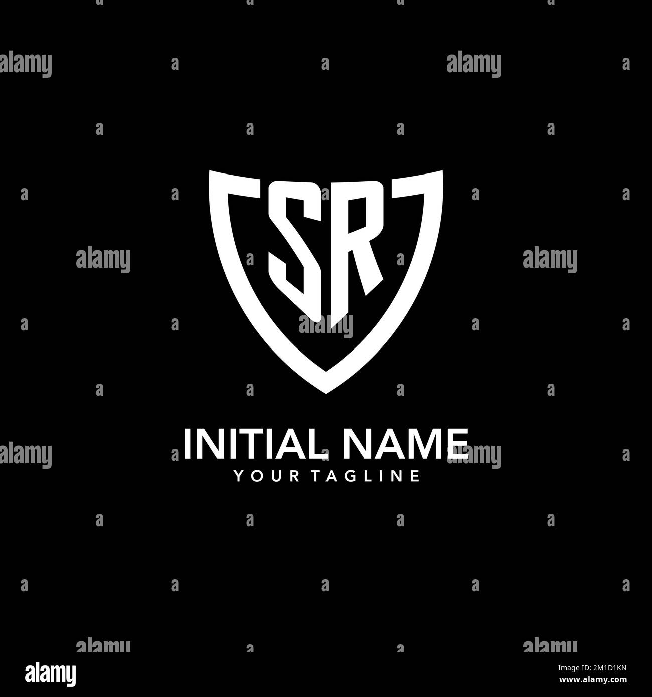 Sr logo letter design vector vectors hi-res stock photography and ...